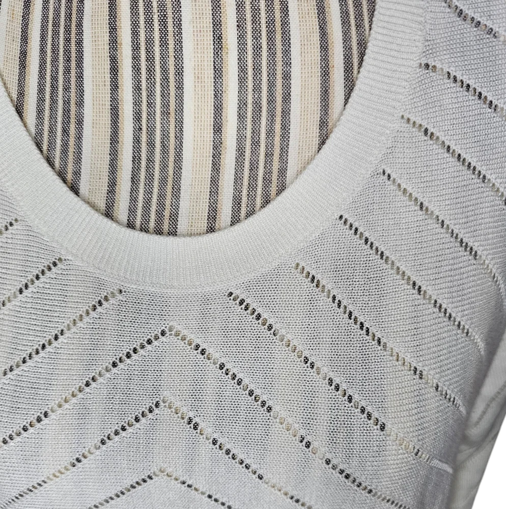 Banana Republic Women's White Knit Sweater Size M